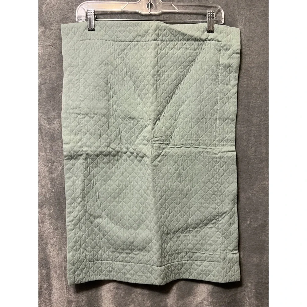 Restoration Hardware Set‎ 2 Quilted Pillow Shams Sage Green Cotton 17x25